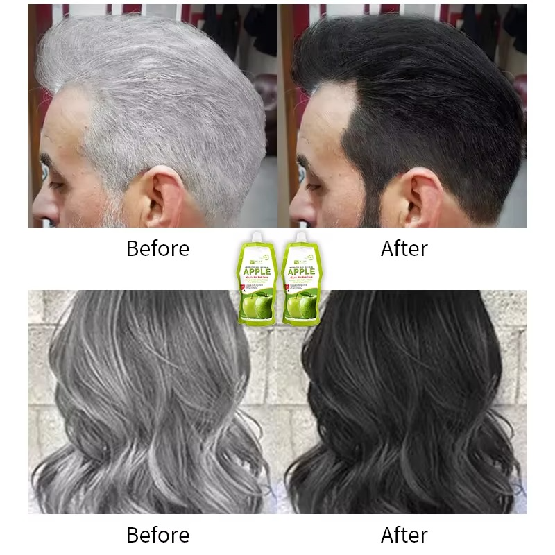 Natural Hair Dye Cream – Black Color for Men & Women