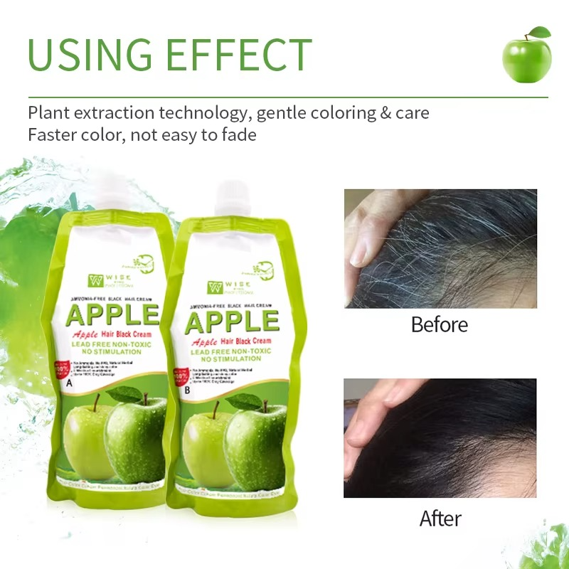 Natural Hair Dye Cream – Black Color for Men & Women