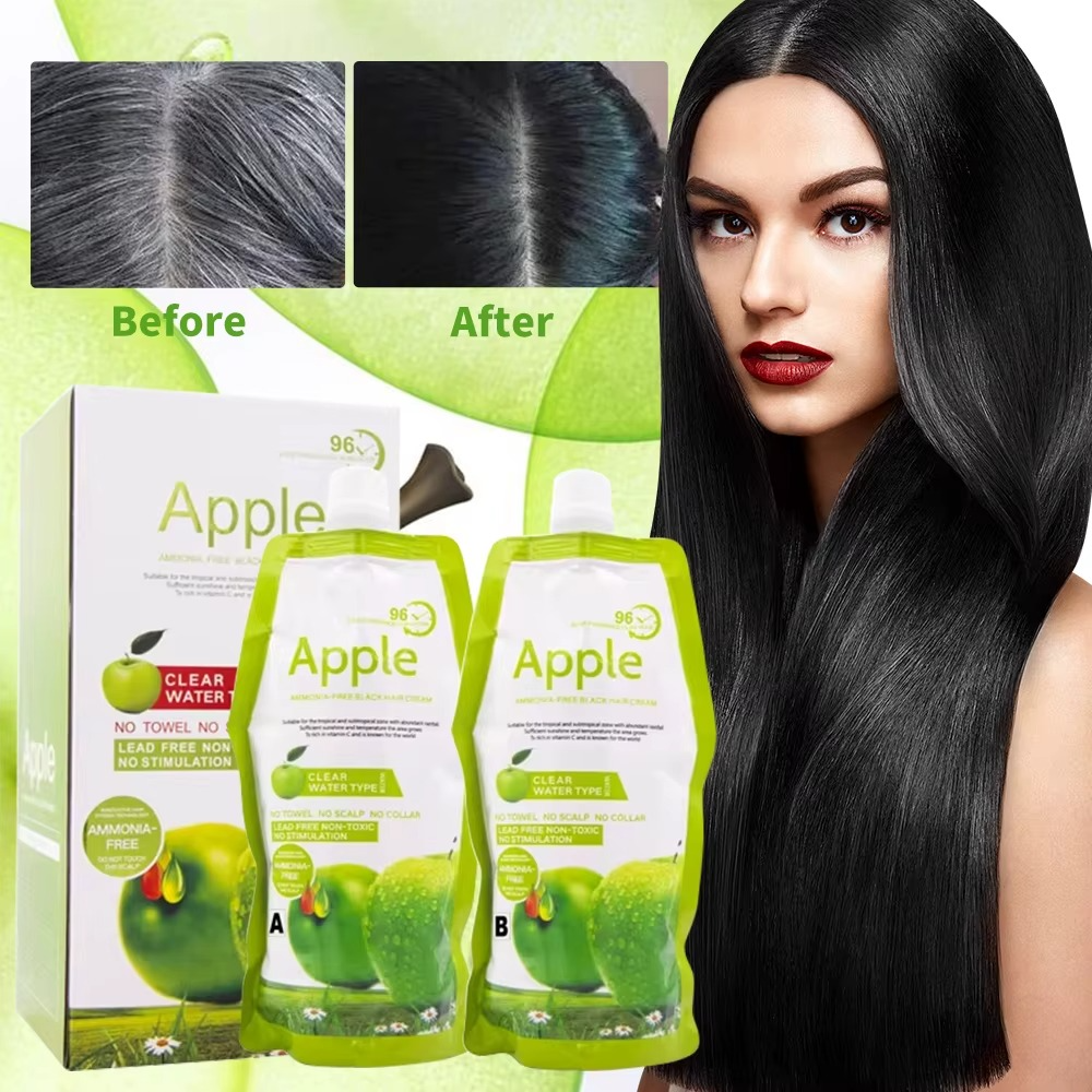 Natural Hair Dye Cream – Black Color for Men & Women