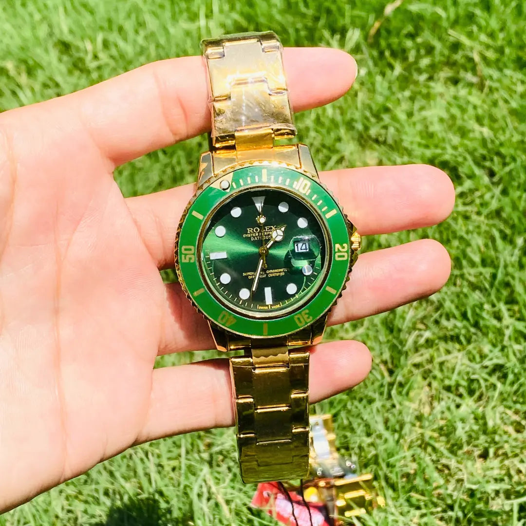 RLX Hulk Gold Case with Green Dial
