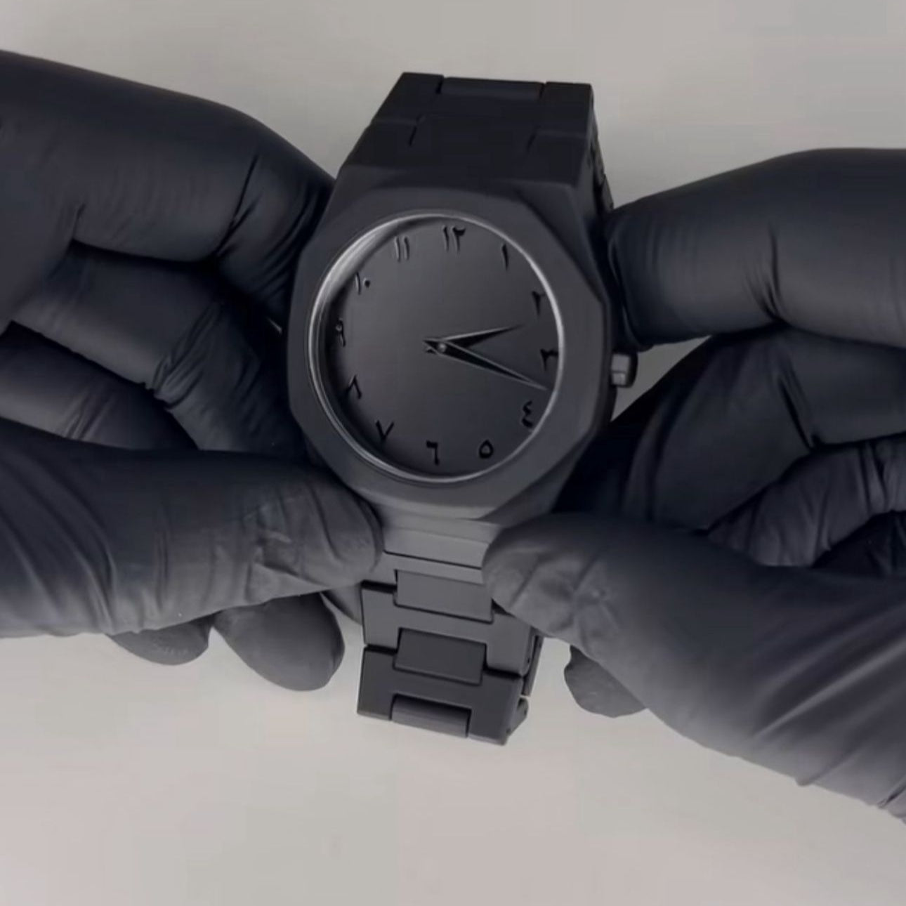 Arabic Full Black Dial Watch