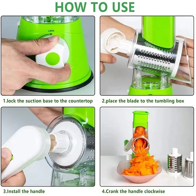 3-in-1 Vegetable Cutter Machine – Chop, Slice & Grate Easily Shopezfy
