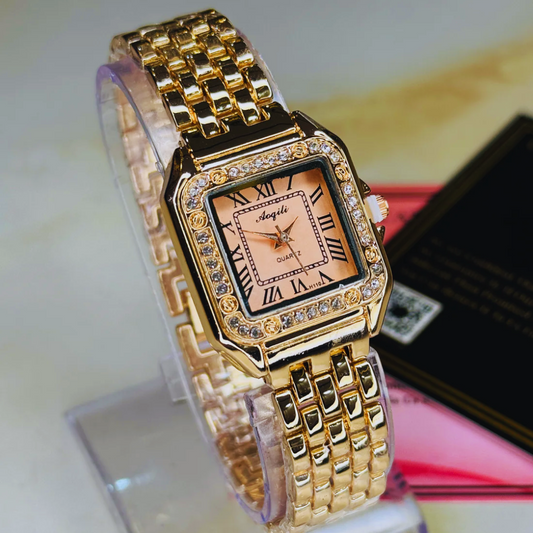 All Rosegold zircon Santos Watch For Her