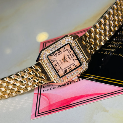 All Rosegold zircon Santos Watch For Her