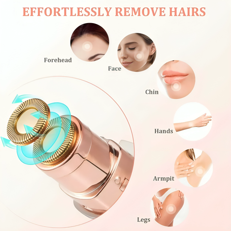 2-in-1 Electric Eyebrow Trimmer & Facial Hair Remover – Painless, Rechargeable & Precise Hair Removal for Women Shopezfy