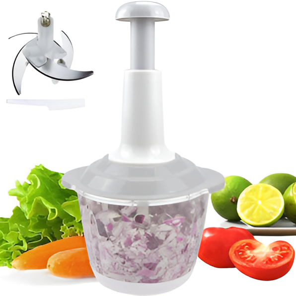 Unbreakable Hand Push Chopper | Fast & Easy Vegetable & Meat Cutter Shopezfy