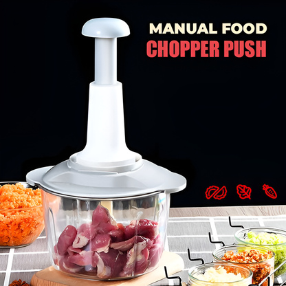 Unbreakable Hand Push Chopper | Fast & Easy Vegetable & Meat Cutter Shopezfy