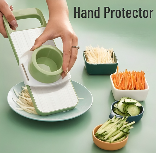5-in-1 Premium Stainless Steel Vegetable Cutter & Grater – Fast & Easy Kitchen Tool Shopezfy