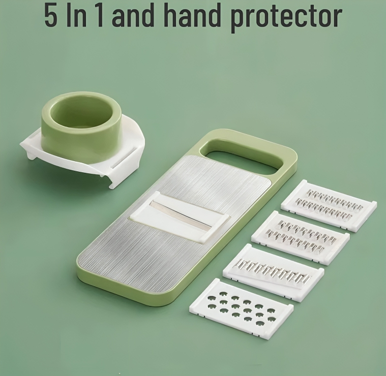 5-in-1 Premium Stainless Steel Vegetable Cutter & Grater – Fast & Easy Kitchen Tool Shopezfy