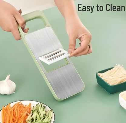 5-in-1 Premium Stainless Steel Vegetable Cutter & Grater – Fast & Easy Kitchen Tool Shopezfy
