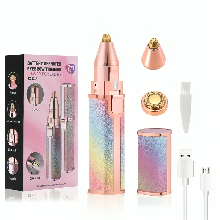 2-in-1 Electric Eyebrow Trimmer & Facial Hair Remover – Painless, Rechargeable & Precise Hair Removal for Women Shopezfy