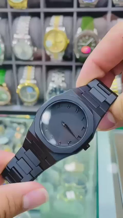 Arabic Full Black Dial Watch